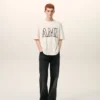 White Cotton Ami Paris Print T-Shirt