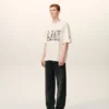 White Cotton Ami Paris Print T-Shirt