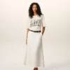 White Cotton Ami Paris Print T-Shirt