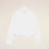 White Cotton Cropped Embossed Ami De Coeur Shirt