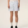 White Cotton Elasticated Shorts