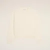 White Cotton Embossed Ami De Coeur Sweatshirt