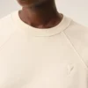 White Cotton Embossed Ami De Coeur Sweatshirt