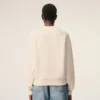 White Cotton Embossed Ami De Coeur Sweatshirt