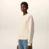 White Cotton Embossed Ami De Coeur Sweatshirt