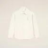 White Cotton Knitted Ami De Coeur Overshirt
