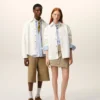 White Cotton Knitted Ami De Coeur Overshirt