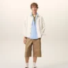 White Cotton Knitted Ami De Coeur Overshirt