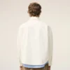 White Cotton Knitted Ami De Coeur Overshirt