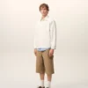 White Cotton Knitted Ami De Coeur Overshirt
