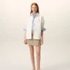White Cotton Knitted Ami De Coeur Overshirt