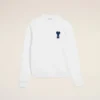 White Cotton Knitted Ami De Coeur Sweatshirt White Cotton Knitted Ami De Coeur Sweatshirt