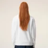 White Cotton Knitted Ami De Coeur Sweatshirt White Cotton Knitted Ami De Coeur Sweatshirt
