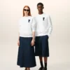 White Cotton Knitted Ami De Coeur Sweatshirt White Cotton Knitted Ami De Coeur Sweatshirt