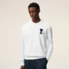 White Cotton Knitted Ami De Coeur Sweatshirt White Cotton Knitted Ami De Coeur Sweatshirt