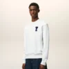 White Cotton Knitted Ami De Coeur Sweatshirt White Cotton Knitted Ami De Coeur Sweatshirt