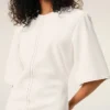 White Cotton Long Fitted Dress