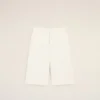 White Cotton Loose Bermuda Shorts White Cotton Loose Bermuda Shorts