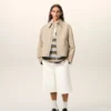 White Cotton Loose Bermuda Shorts White Cotton Loose Bermuda Shorts