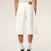 White Cotton Loose Bermuda Shorts White Cotton Loose Bermuda Shorts