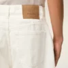 White Cotton Loose Bermuda Shorts White Cotton Loose Bermuda Shorts