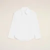 White Cotton Sharp Collar Ami De Coeur Wide Shirt White Cotton Sharp Collar Ami De Coeur Wide Shirt