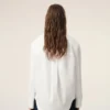 White Cotton Sharp Collar Ami De Coeur Wide Shirt White Cotton Sharp Collar Ami De Coeur Wide Shirt