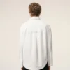 White Cotton Sharp Collar Ami De Coeur Wide Shirt White Cotton Sharp Collar Ami De Coeur Wide Shirt