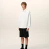 White Cotton Sharp Collar Ami De Coeur Wide Shirt White Cotton Sharp Collar Ami De Coeur Wide Shirt
