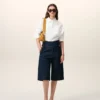 White Cotton Sharp Collar Ami De Coeur Wide Shirt White Cotton Sharp Collar Ami De Coeur Wide Shirt