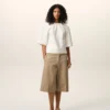 White Cotton Short Sleeves Fitted Top White Cotton Short Sleeves Fitted Top