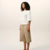 White Cotton Short Sleeves Fitted Top White Cotton Short Sleeves Fitted Top