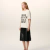 White Cotton Signature Print T-Shirt White Cotton Signature Print T-Shirt