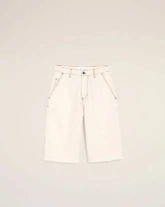 White Cotton Wide Fit Shorts White Cotton Wide Fit Shorts