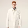 White Cotton Worker Jacket White Cotton Worker Jacket