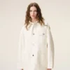 White Cotton Worker Jacket White Cotton Worker Jacket