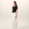 White Cotton Wrapped Belted Ballon Fit Jeans White Cotton Wrapped Belted Ballon Fit Jeans