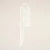 White Jersey Sleeveless Lavalliere Top White Jersey Sleeveless Lavalliere Top