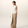 White Jersey Sleeveless Lavalliere Top White Jersey Sleeveless Lavalliere Top