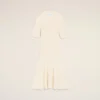 White Knit Mini Godet Dress White Knit Mini Godet Dress