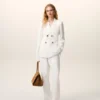 White Linen Double Breasted Jacket White Linen Double Breasted Jacket