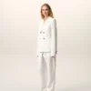 White Linen Double Breasted Jacket White Linen Double Breasted Jacket