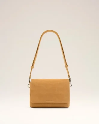 Yellow Cow Leather Flap Messenger Carrousel Bag