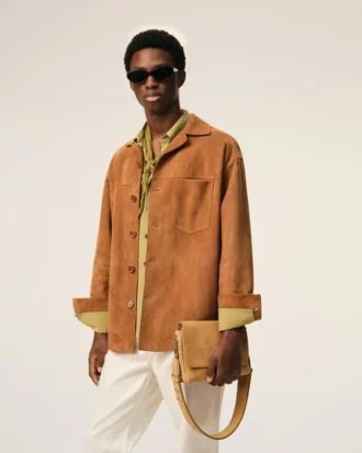 Yellow Cow Leather Flap Messenger Carrousel Bag