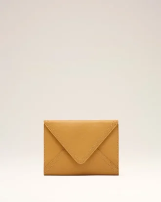 Yellow Taurillon Leather Etienne Envelope Passport Holder